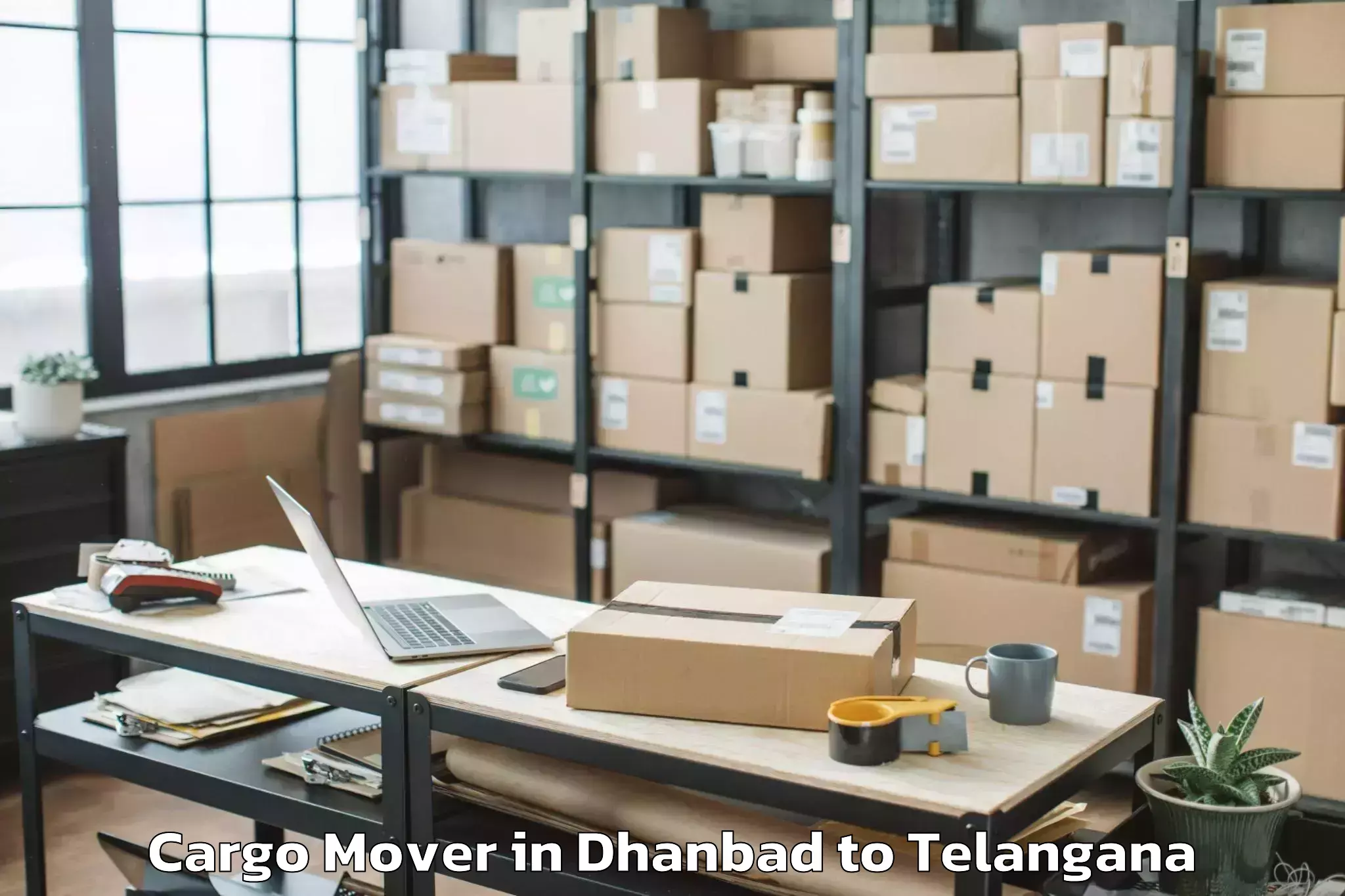 Book Dhanbad to Medical Devices Park Hyderabad Cargo Mover Online